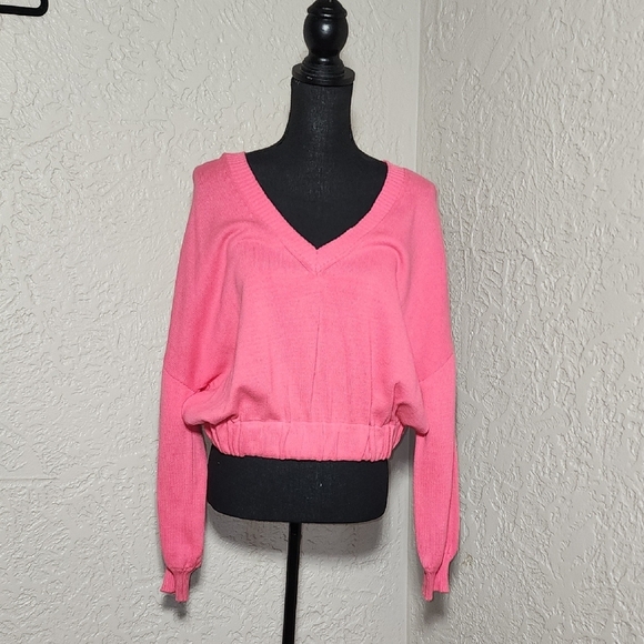 Abound V-Neck Knit Crop Sweater - Picture 1 of 5